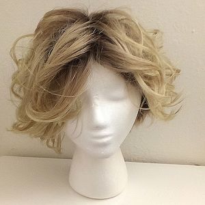 BELLE TRESS OLYMPIA HF LACE FRONT WIG WITH MONOFILAMENT PART HONEY W CHIA LATTE